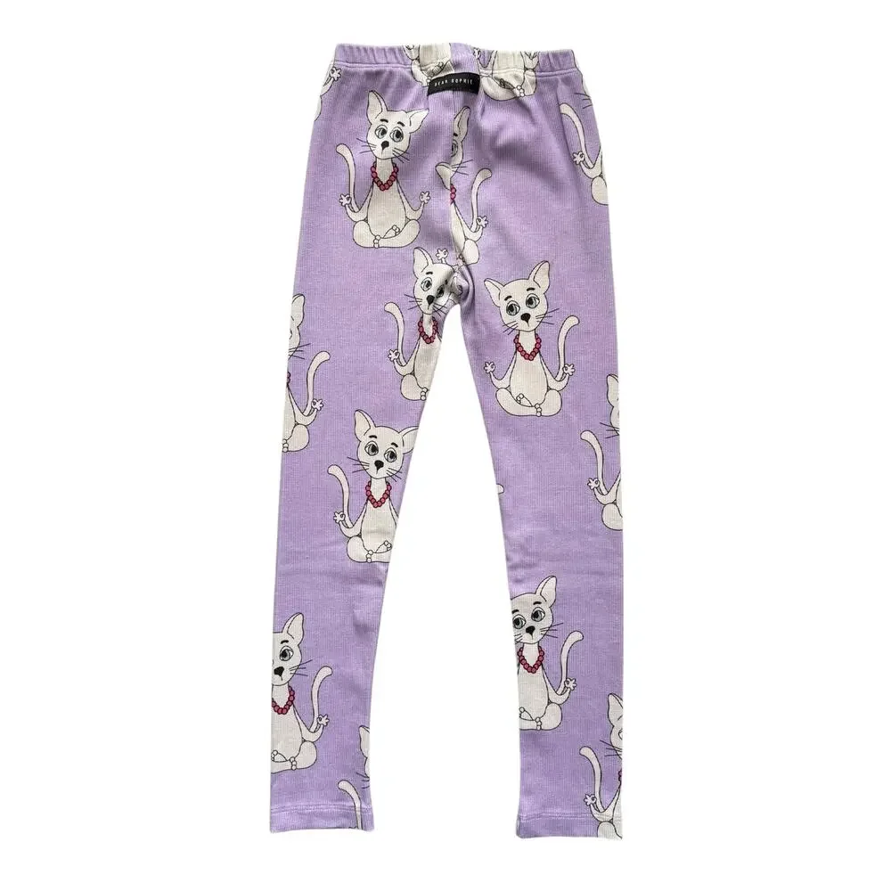 Dear Sophie Yogicat Tee + Leggings Outfit Size 6-8y